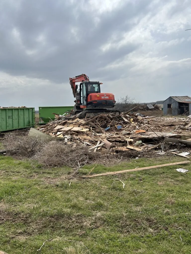 Demolition and roll off dumpsters work from Roll Off Solutions.