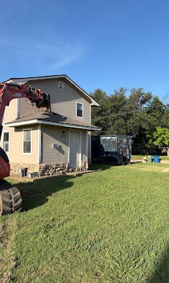 Residential demolition in North Texas. Full structure demolition Roll Off Solutions